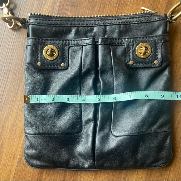Marc By Marc Jacobs Crossbody Purse Black Leather Bag Totally Turnlock Sia Gold - Picture 12 of 14